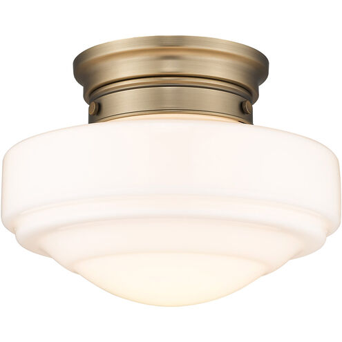 Ingalls 1 Light 12 inch Modern Brass Semi-flush Ceiling Light